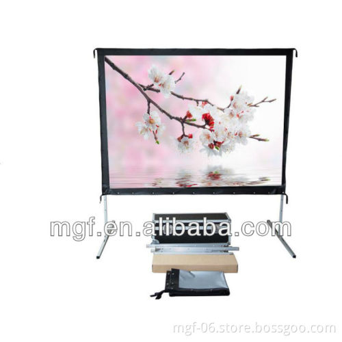150''Foldable Outdoor Stage Projector Screen with Drape Kit/quick fold rear projection screen with drapes